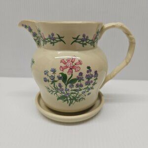 Lenox Spice Garden Collection Jug Flower Pot and Underplate 1995 Fine Porcelain